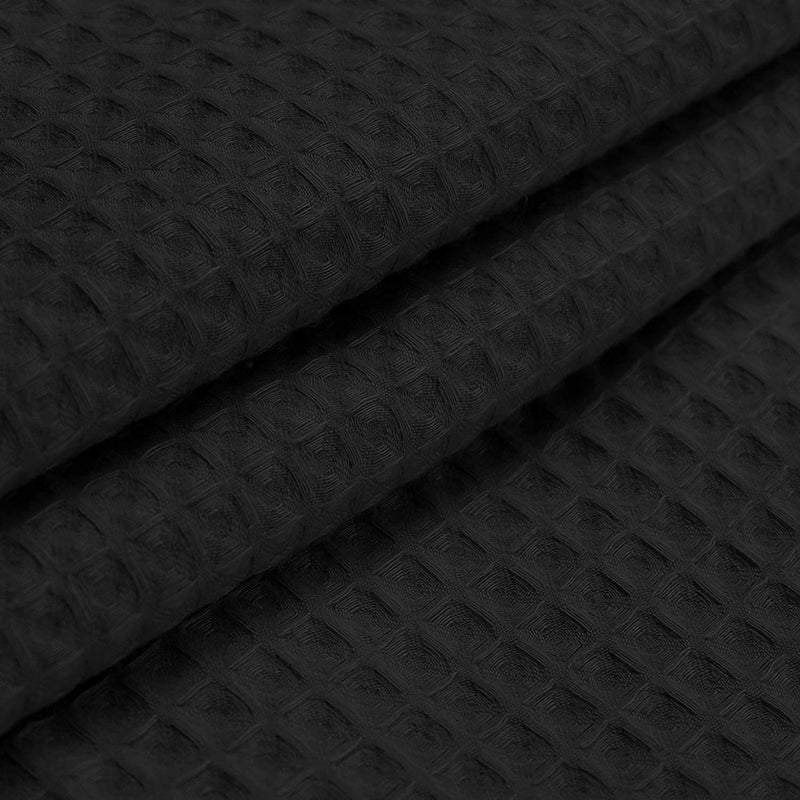 River Dream Black Fabric Shower Curtain Set, Cotton Blend, Waffle Weave, with Snap in Replacement Linerï¼Œ71 x 74 inches - Image 2